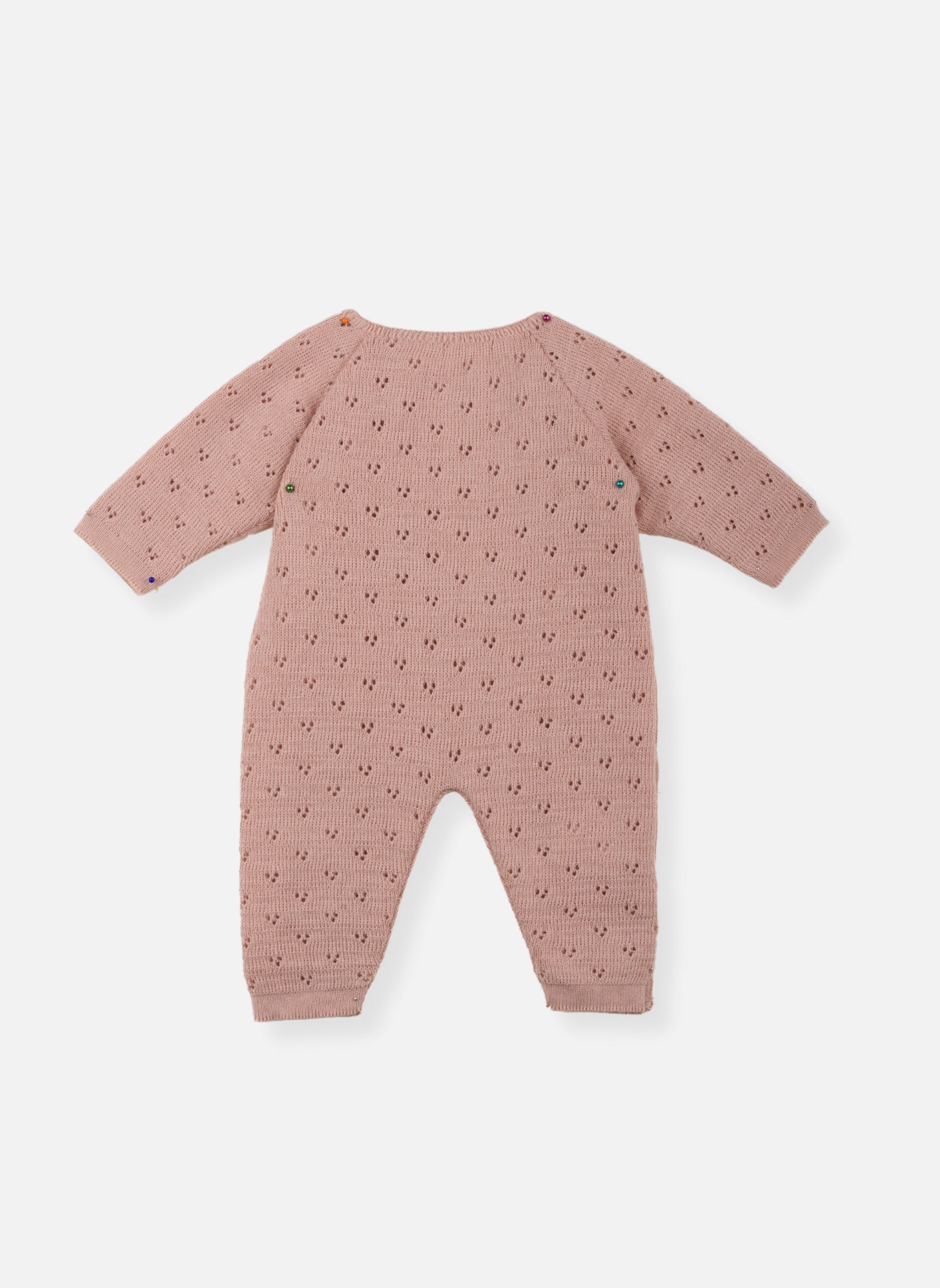 Combinaison Maille Ajourée - Rose Misty