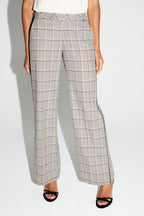 Pantalon Clark Pied De Poule Blue Fabriqué En Italie
