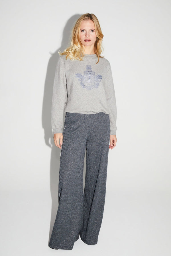 Pantalon Charlie Geo Blue Fabriqué En Italie