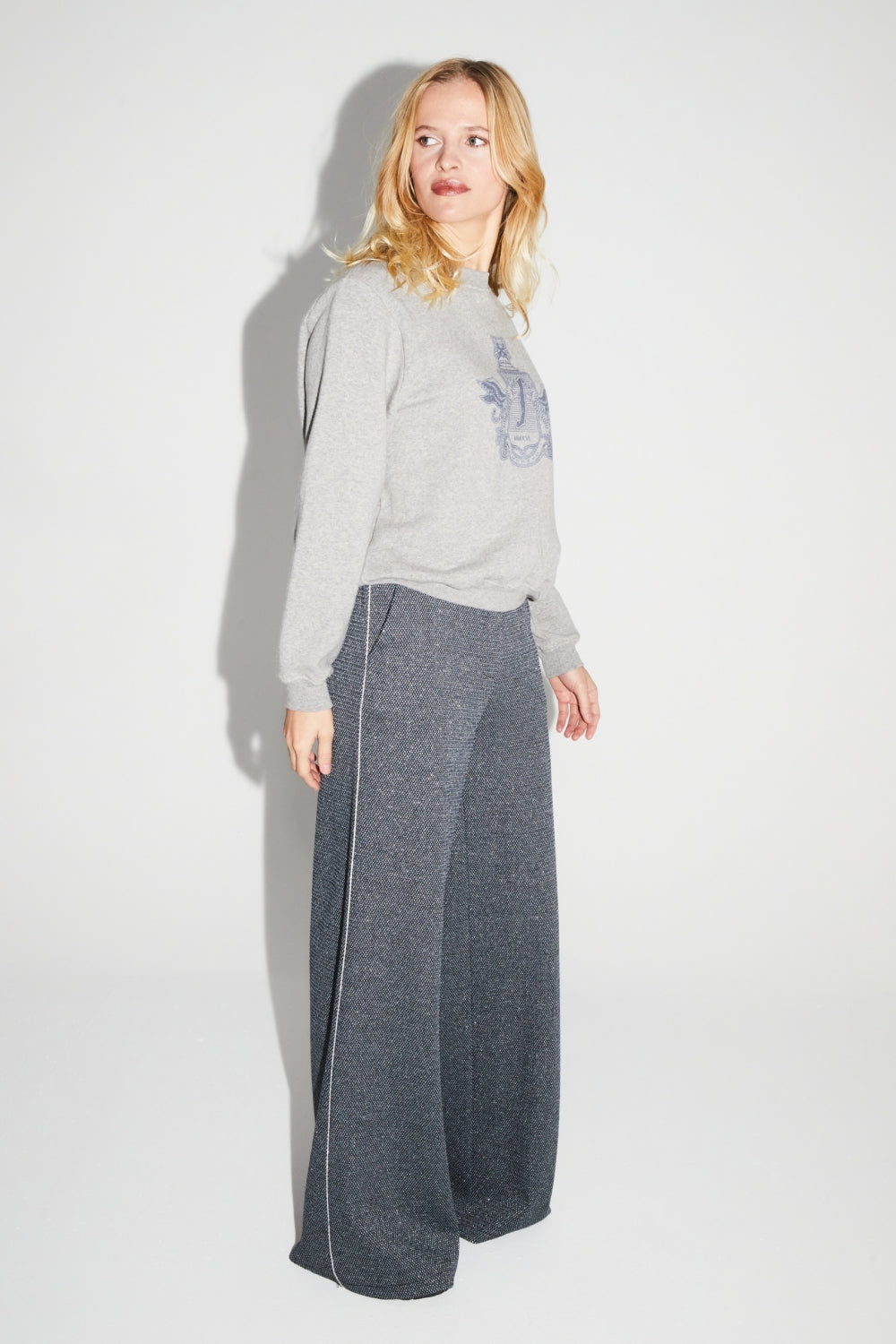 Pantalon Charlie Geo Blue Fabriqué En Italie