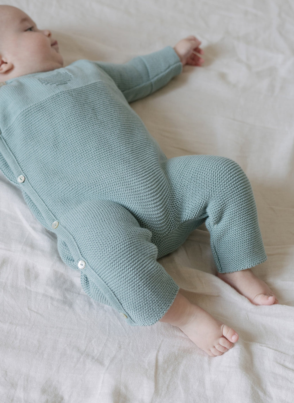 Combinaison En Coton Petits Chats - Bleu Danube
