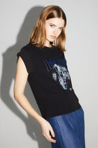 T-Shirt Robbie Tigre Noir Fabriqué Au Portugal
