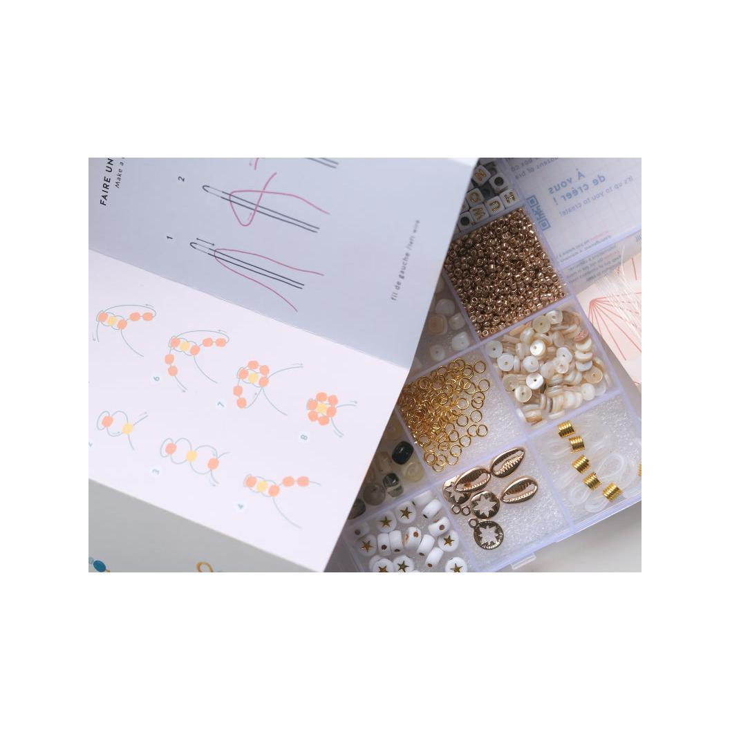 Maxi Boîte Piña Colada - 20 Compartiments Perles & Apprêts Pour Création De Bijoux