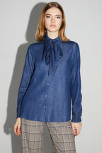 Chemise Lou Lyocell Blue Fabriqué En Italie