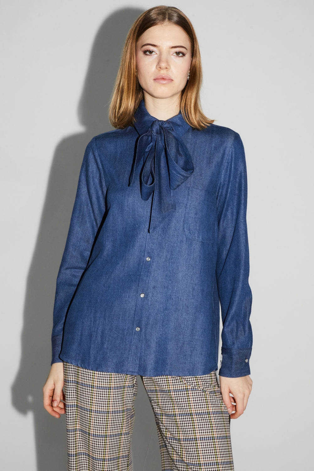 Chemise Lou Lyocell Blue Fabriqué En Italie