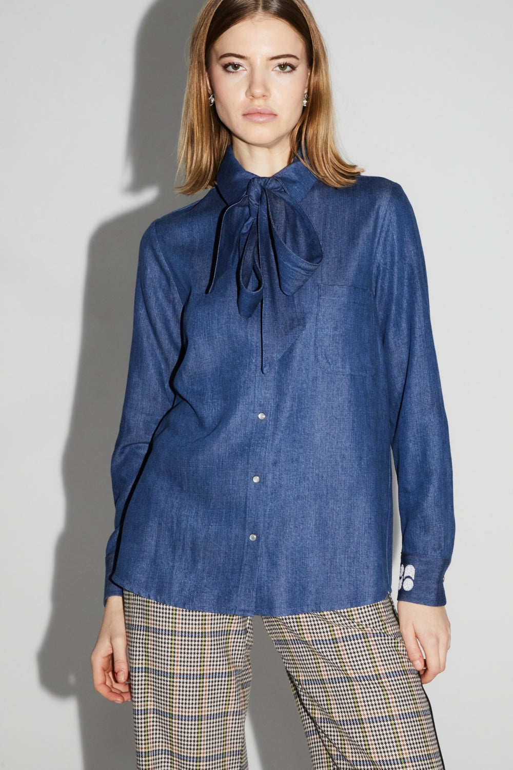 Chemise Lou Lyocell Blue Fabriqué En Italie