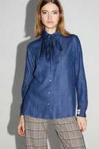 Chemise Lou Lyocell Blue Fabriqué En Italie