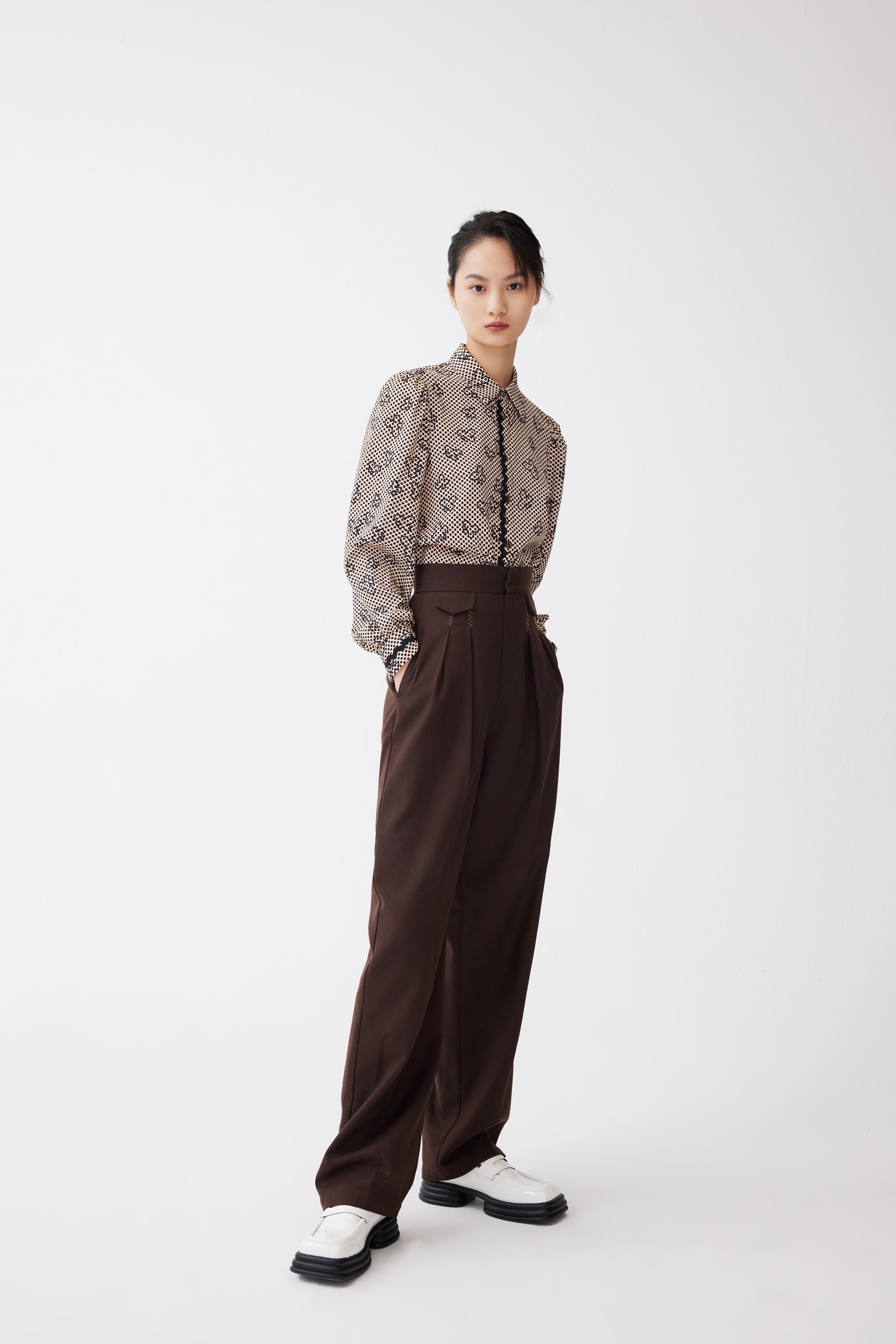 Lily - Pantalon - Café