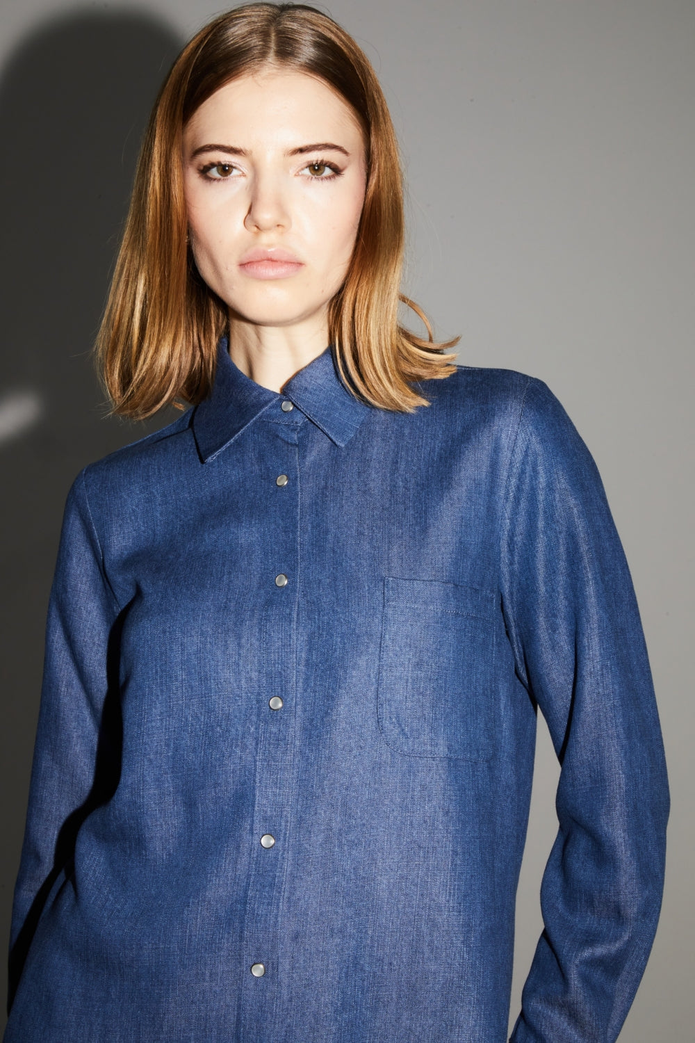 Chemise Lou Lyocell Blue Fabriqué En Italie