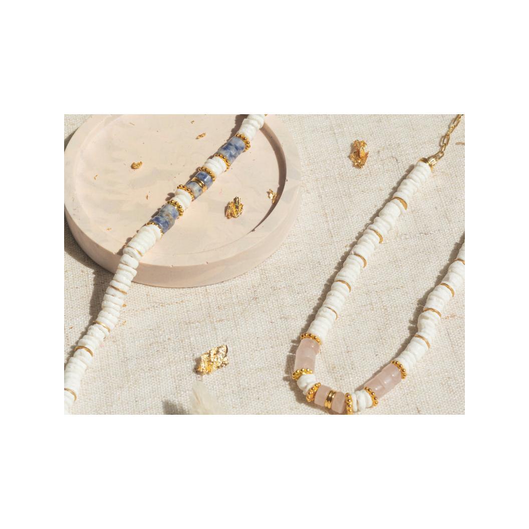 Kit Diy Bijouterie - Mon Collier En Perles Heishi Et Quartz