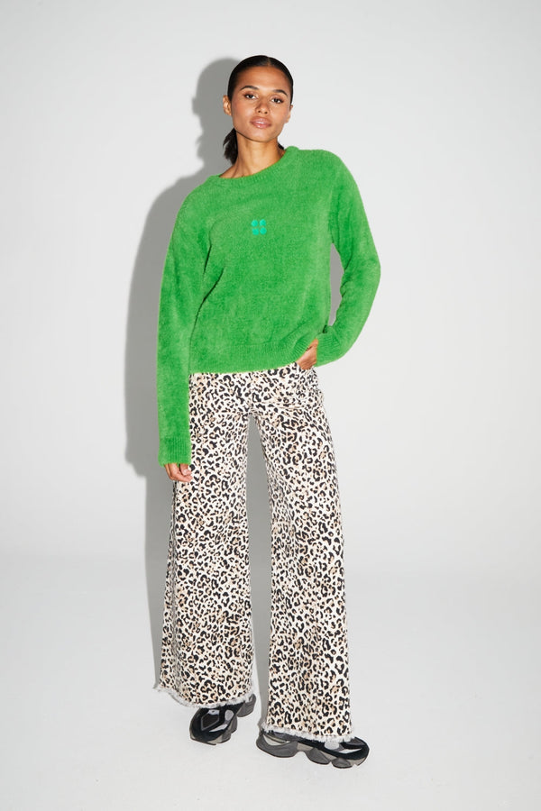 Maille Lina Fluffy Green Fabriquée Au Portugal