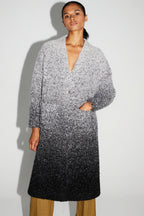 Veste Doriane Bouclettes Dégradé Gris Noir Fabriquée En Italie