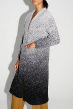 Veste Doriane Bouclettes Dégradé Gris Noir Fabriquée En Italie