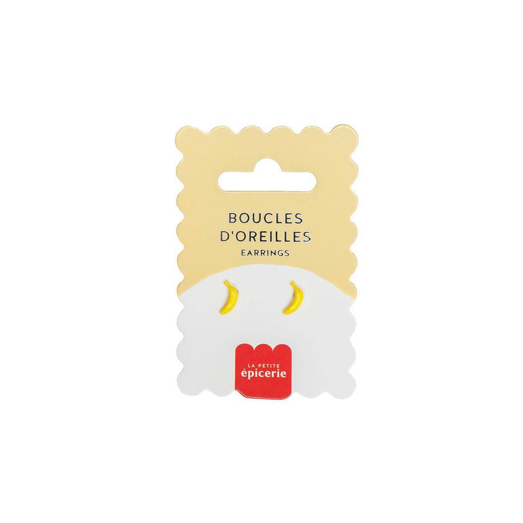 Boucles D'Oreilles En Porcelaine Banane - La Petite Epicerie