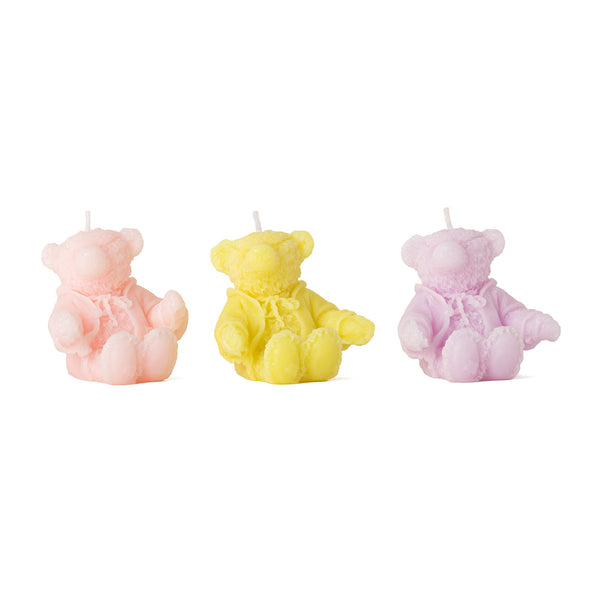 Lot De 3 Bougies Ours En Peluche