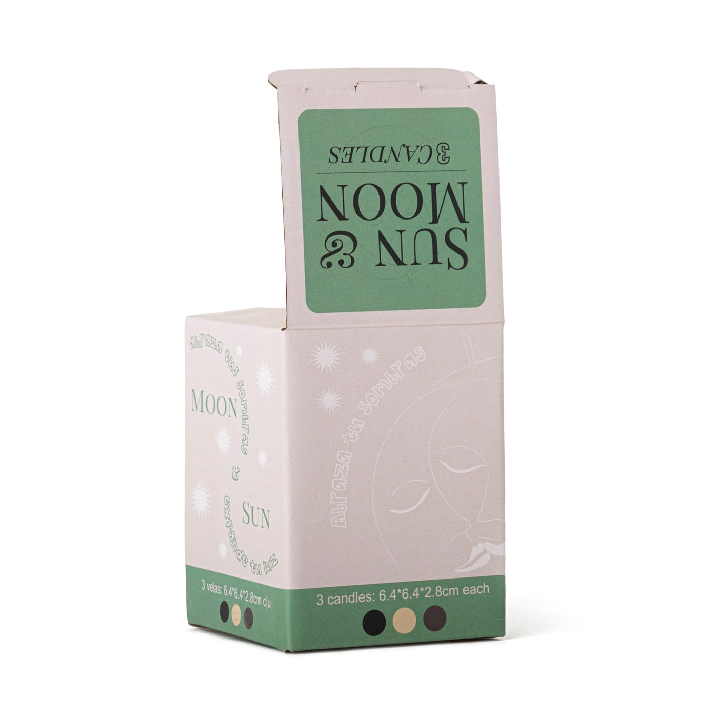 Lot De 3 Bougies Sun & Moon