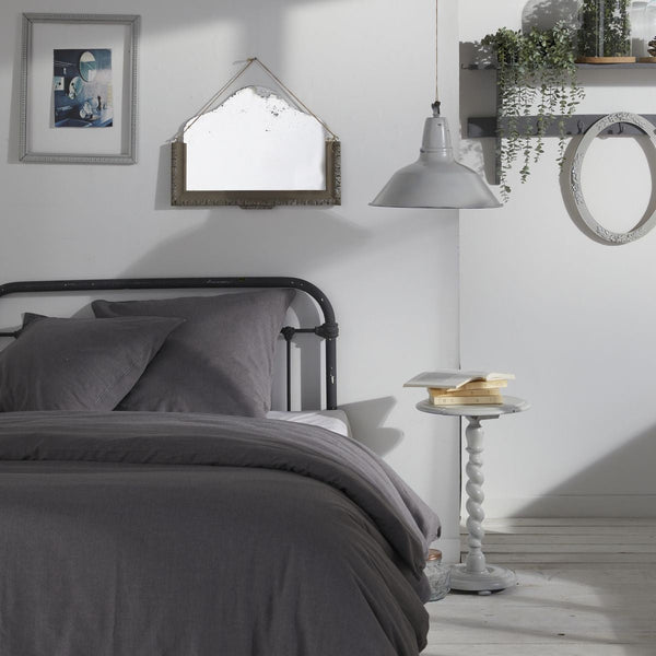 Charme - Parure De Lit Chambray Capucine  - Gris