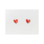 Boucles D'Oreilles En Porcelaine Coeur - La Petite Epicerie