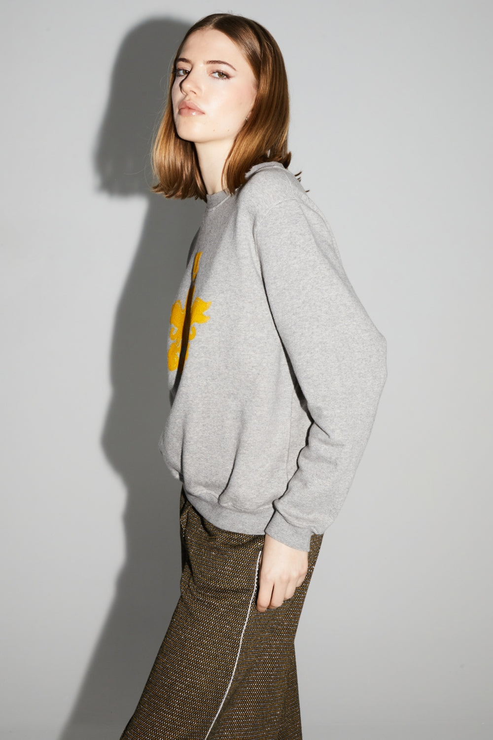 Sweatshirt Eddie Blason Yellow Fabriqué Au Portugal