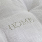 Charme - Coussin De Sol Chambray Capucine - Blanc