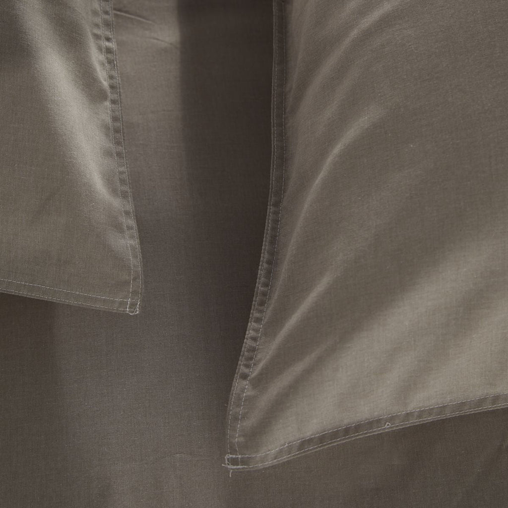 Charme - Parure De Lit Chambray - Marron