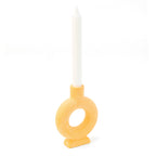 Porte-Bougie Ovale En Céramique Orange