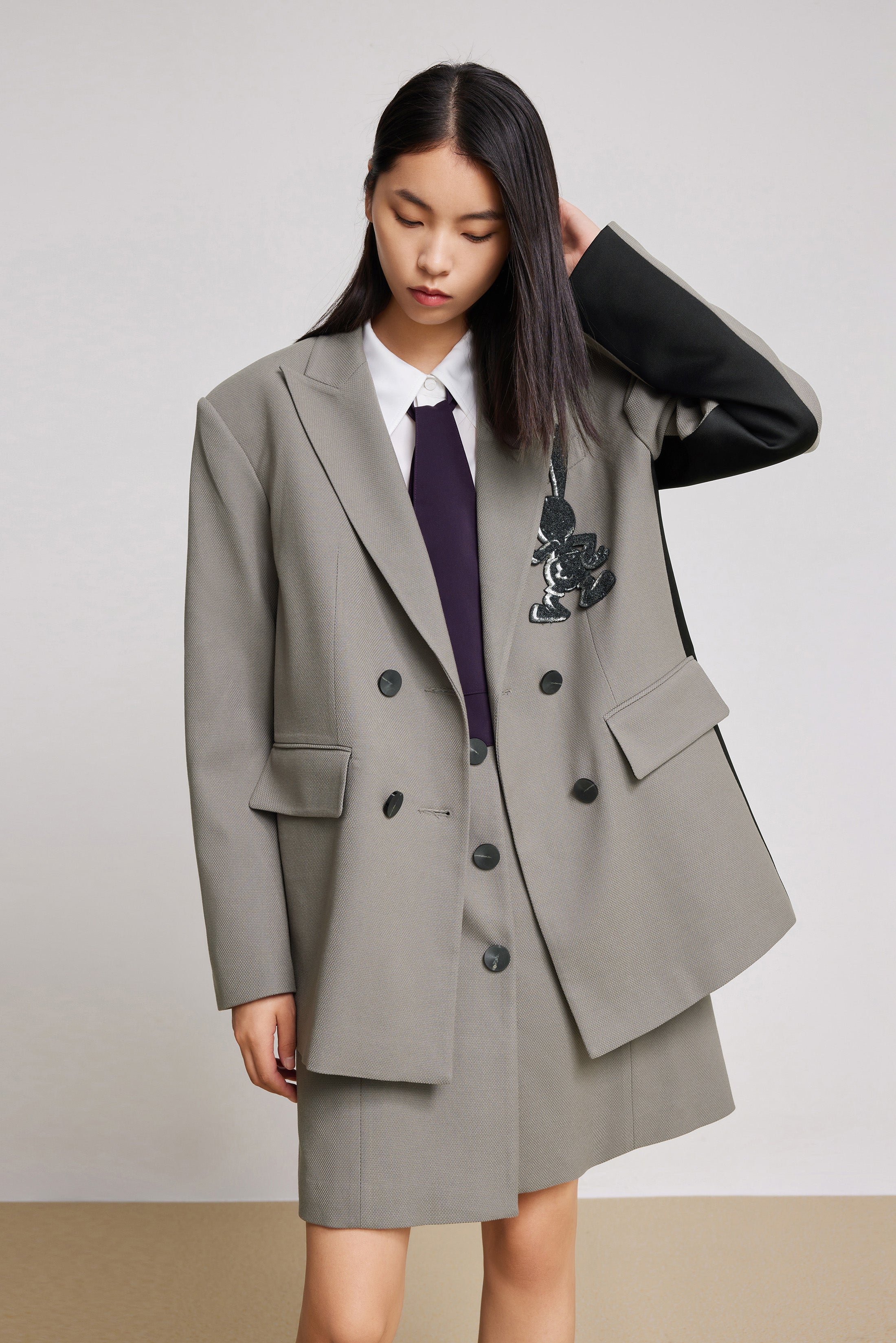 Lily - Blazer - Gris Moyen