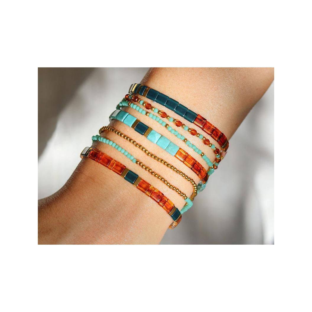 Kit Diy Bijouterie - Mon Set De Bracelets Perlés - Doré