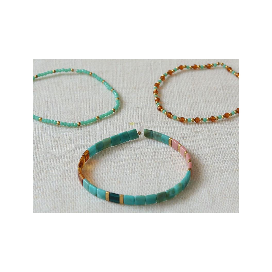 Kit Diy Bijouterie - Mon Set De Bracelets Perlés - Doré