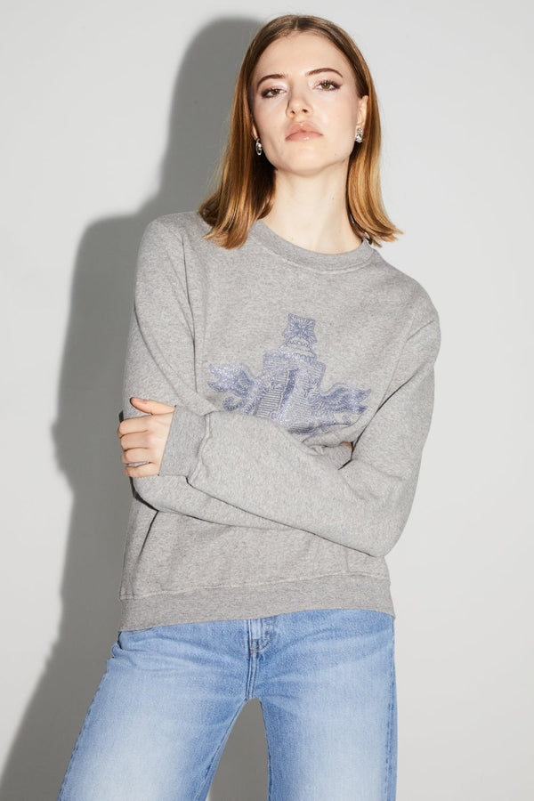 Sweatshirt Eddie Blason Silver Fabriqué Au Portugal