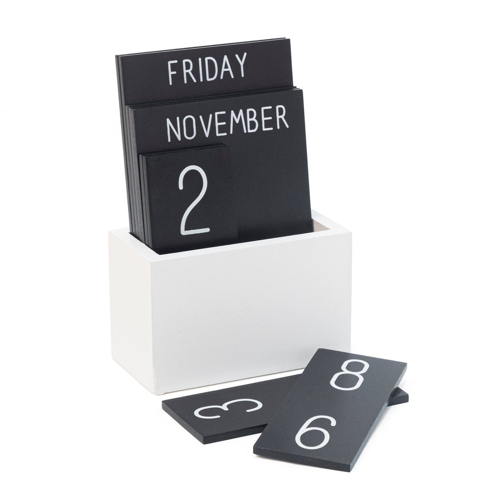 Calendrier Perpétuel En Bois Noir