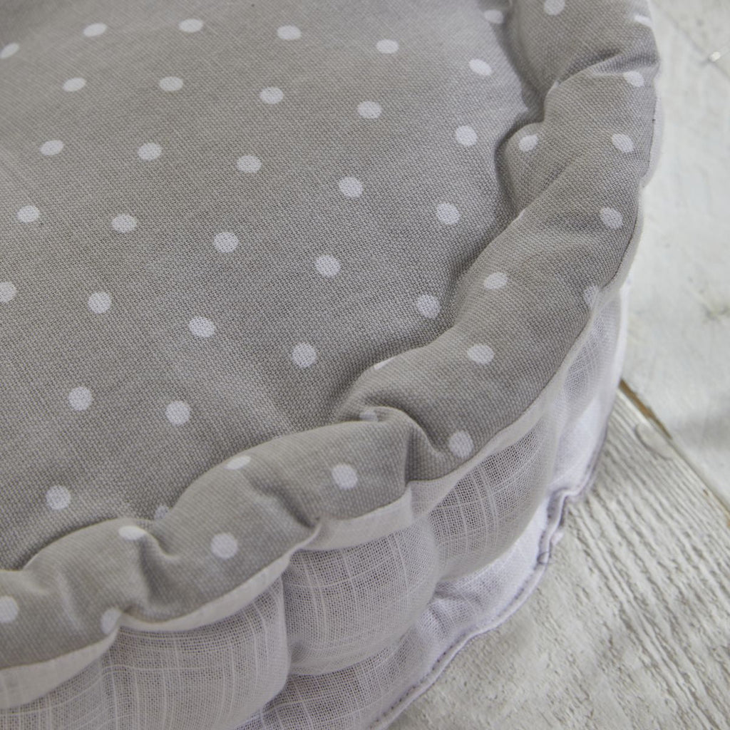 Charme - Coussin De Sol Rond Constance - Gris