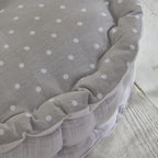 Charme - Coussin De Sol Rond Constance - Gris