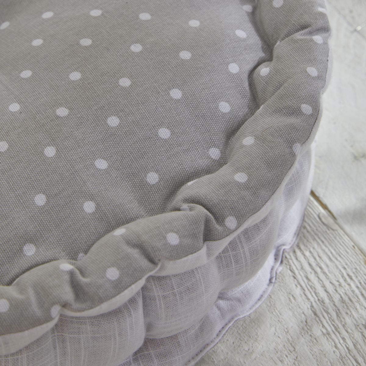 Charme - Coussin De Sol Rond Constance - Gris