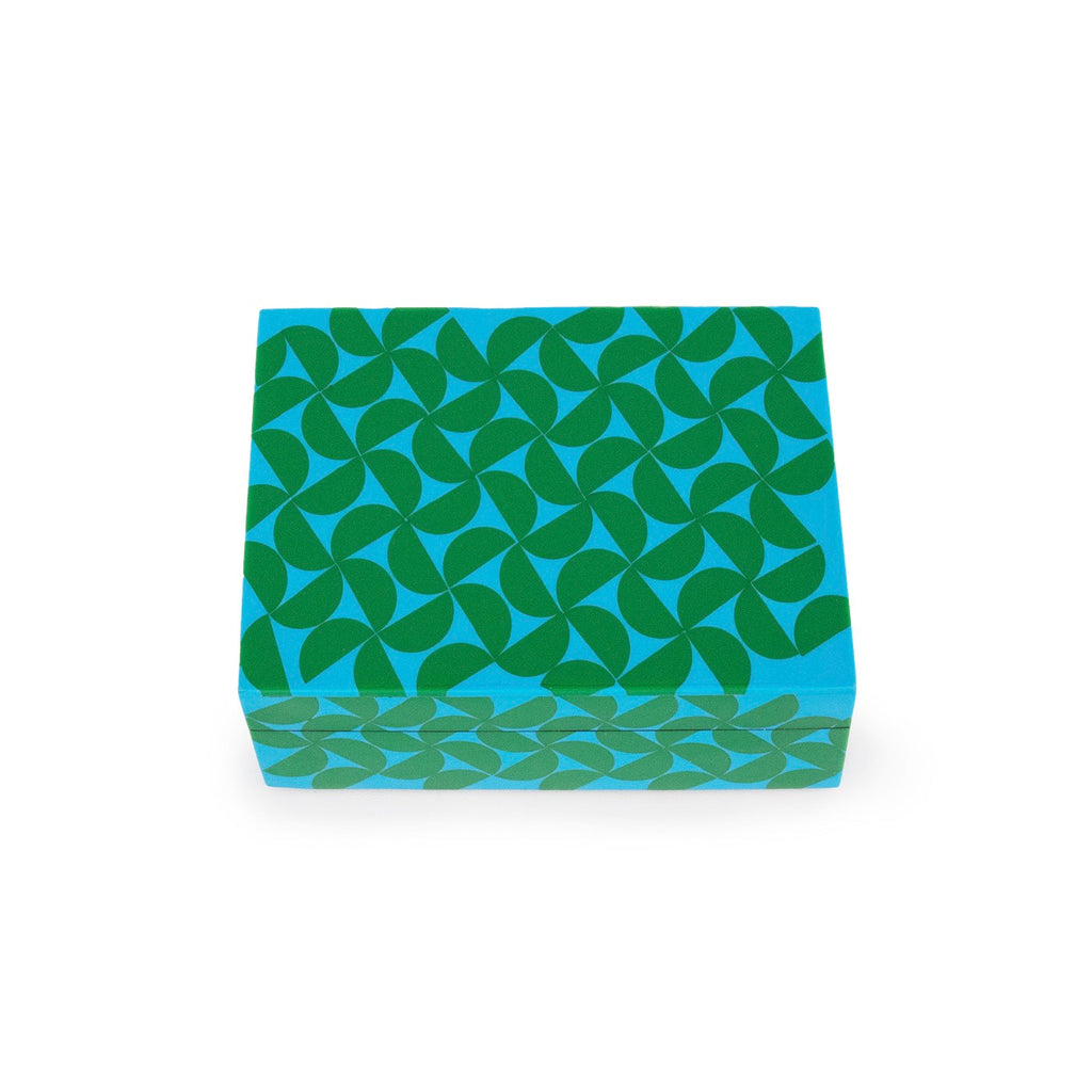 Boîte En Résine - Bleu/Vert