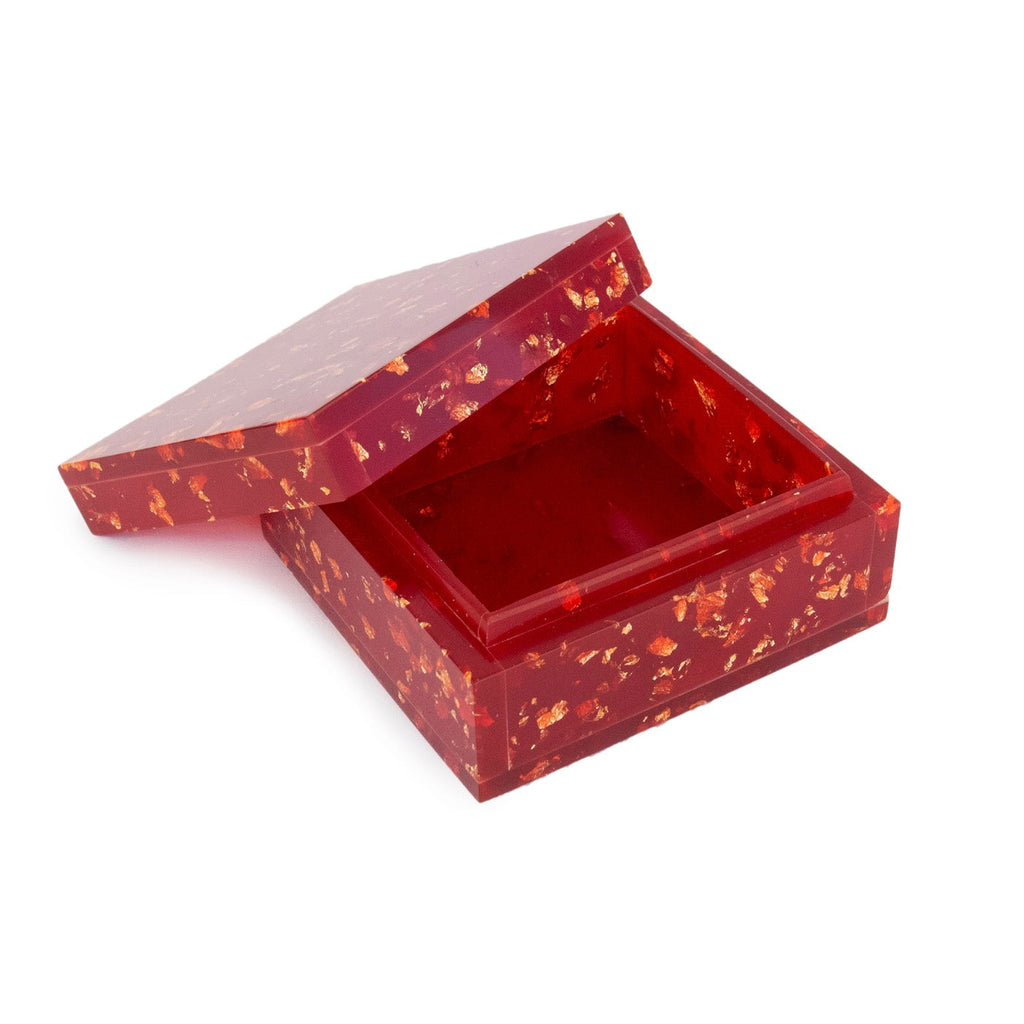 Boîte En Résine - Rouge