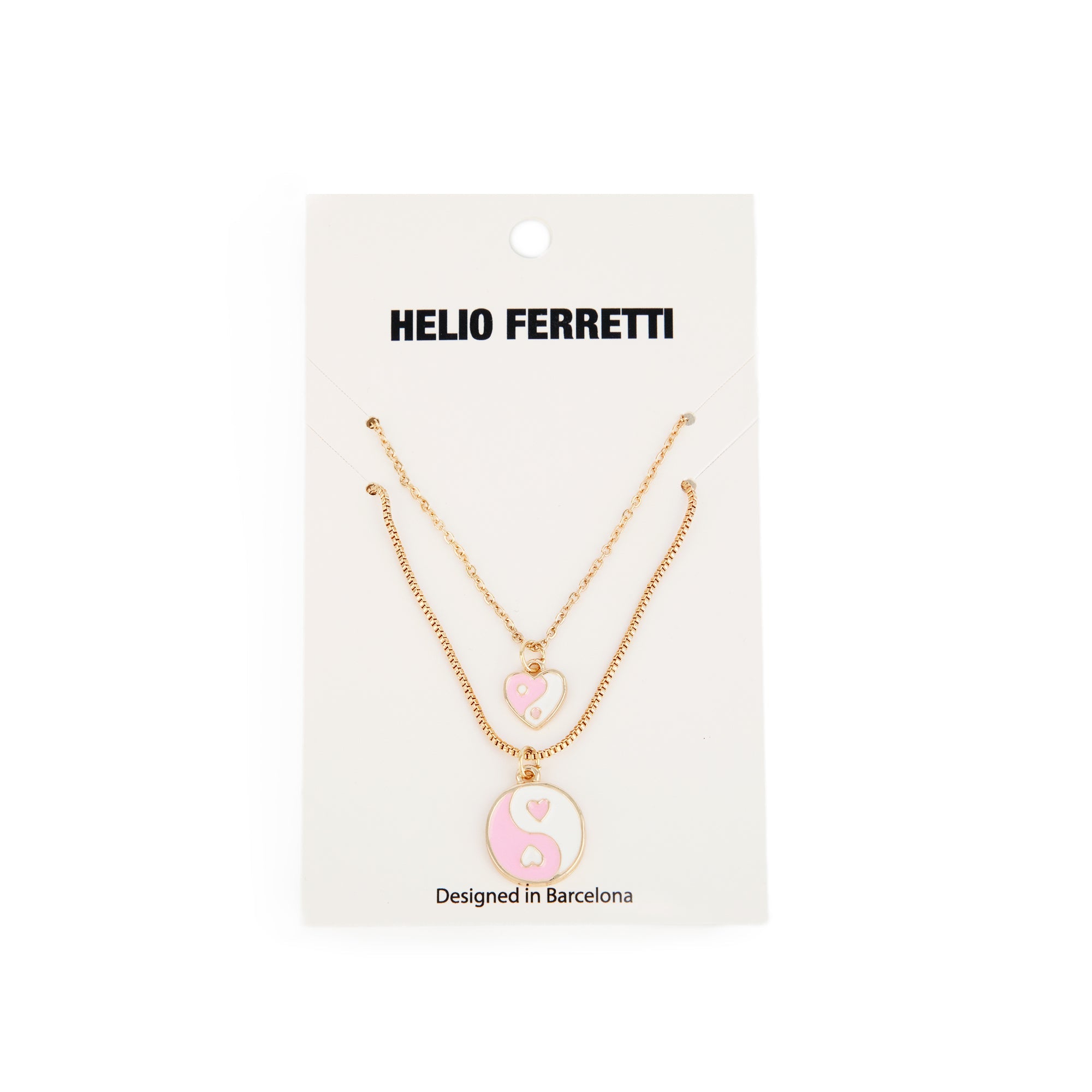 Collier Rose Ying Yang