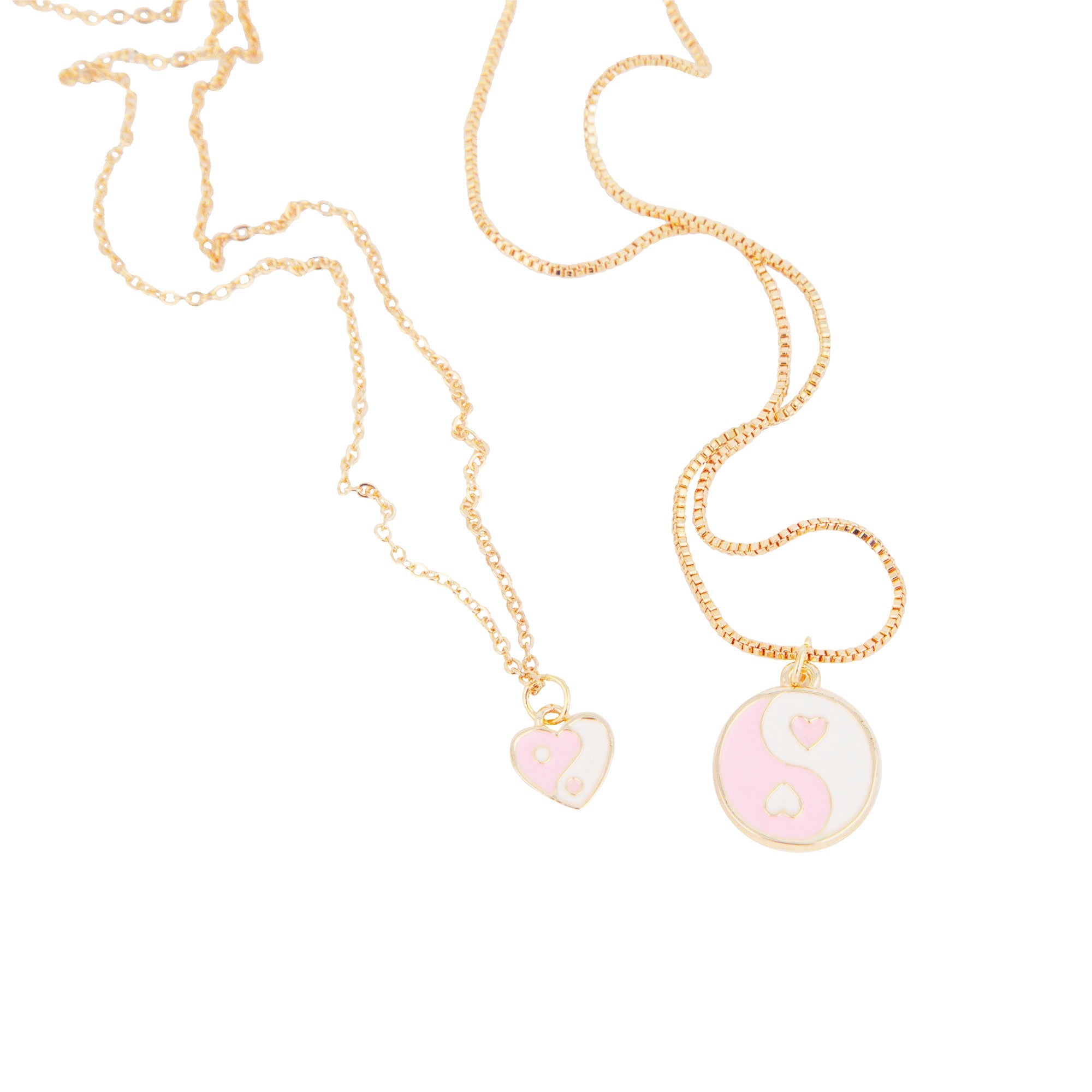Collier Rose Ying Yang