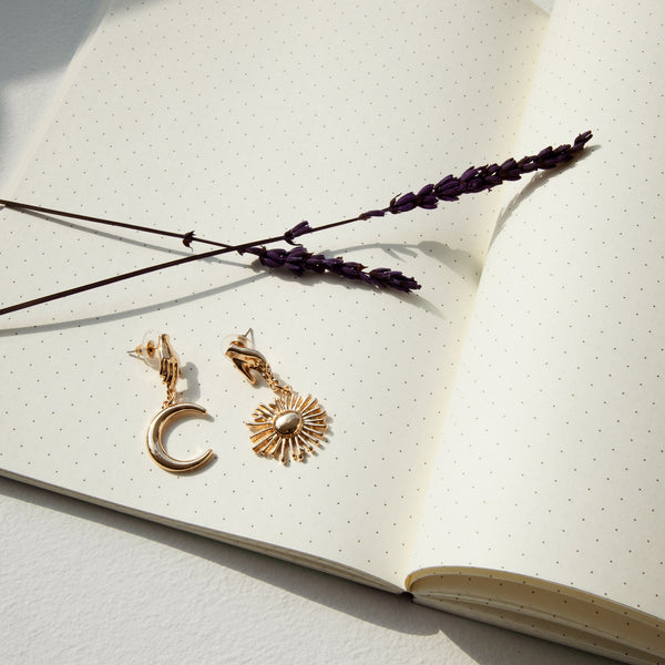 Boucles D'Oreilles Soleil Et Lune