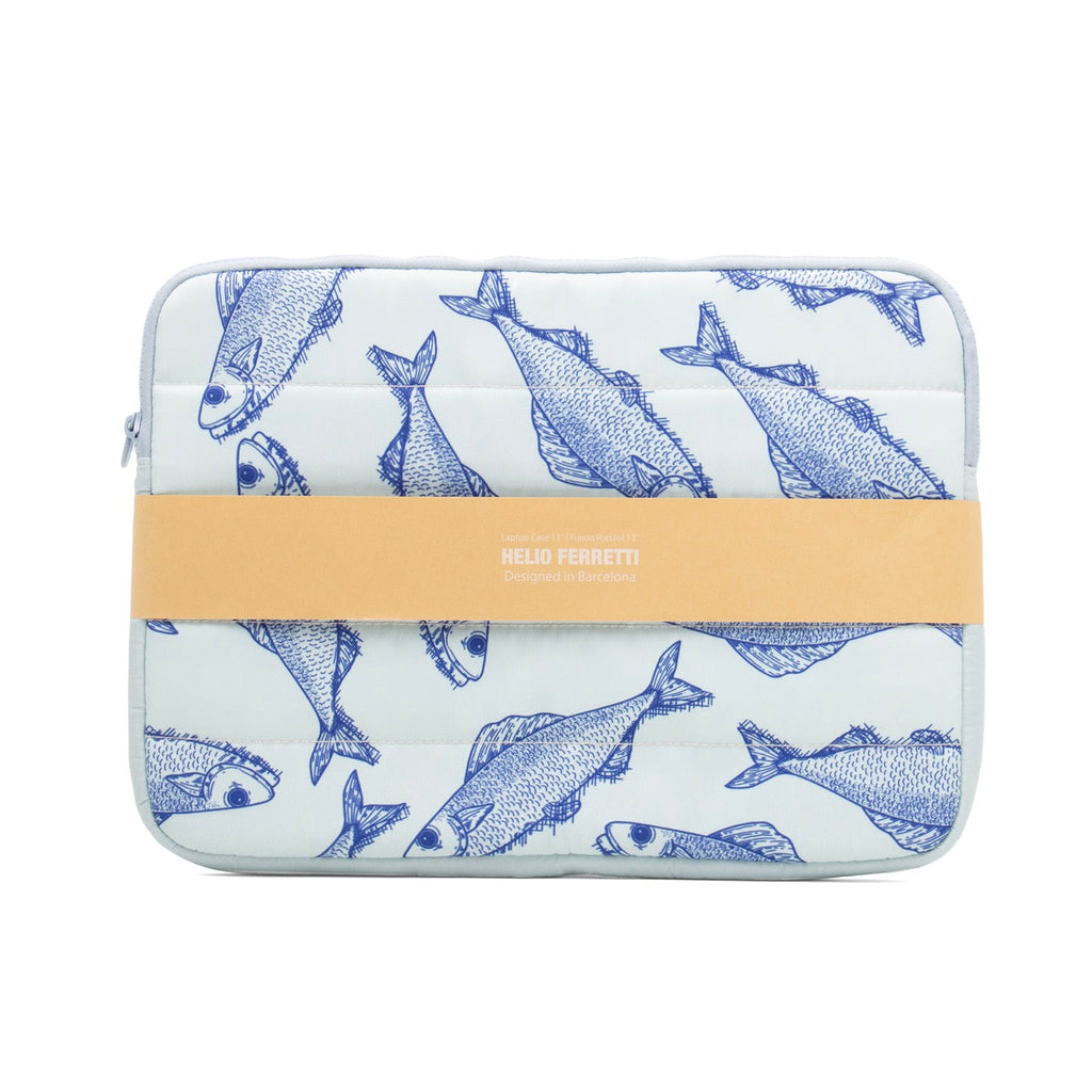 Housse Pour Ordinateur Portable 15" - Bleu & Blanc