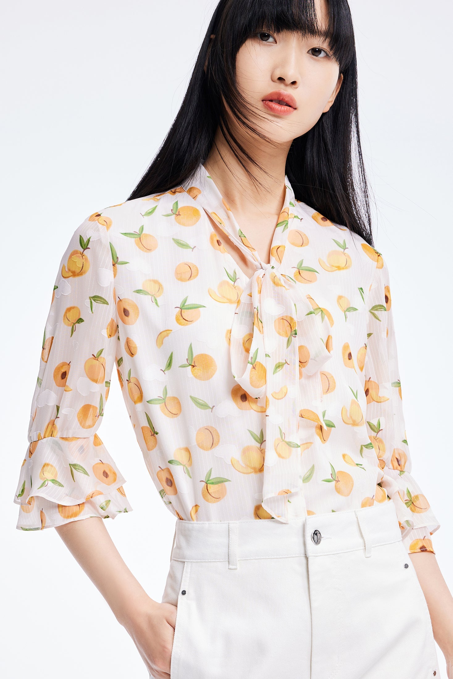 Lily - Chemise - Orange Soleil