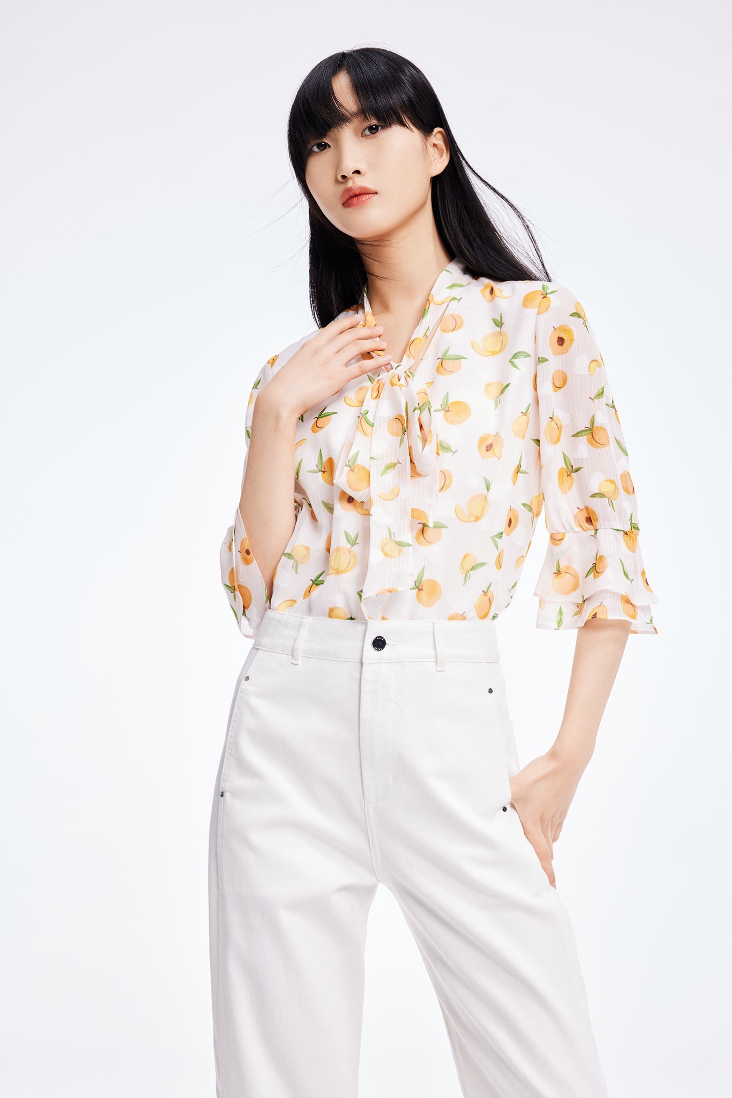 Lily - Chemise - Orange Soleil