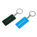 Lot De 2 Porte-Clés Badge Vert Et Bleu