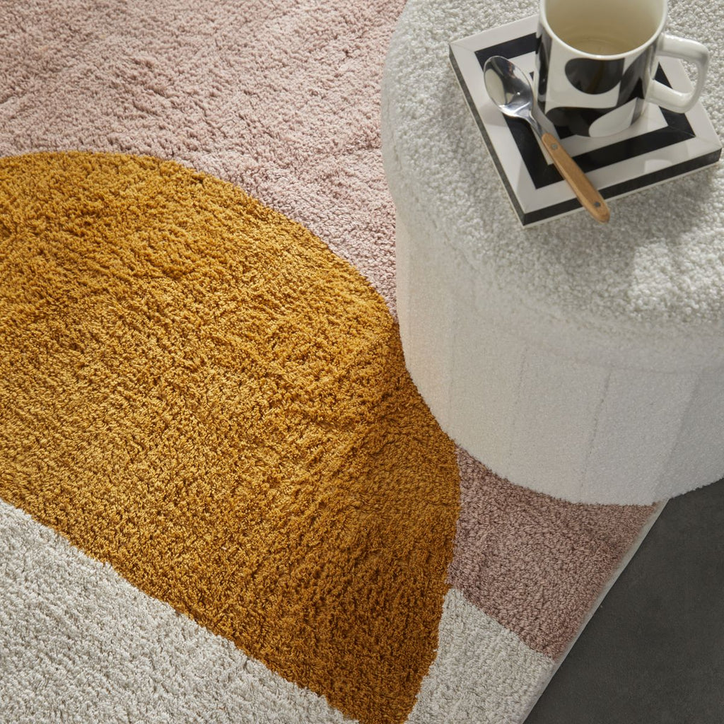 Retro Mood - Tapis Tufté - Blanc
