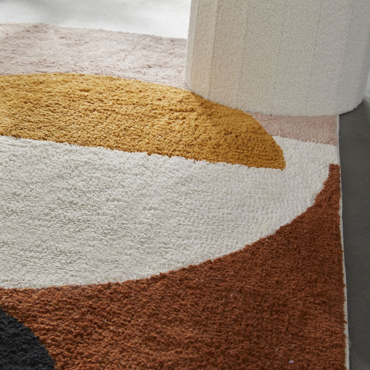 Retro Mood - Tapis Tufté - Blanc