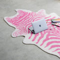 Tapis Style Peau De Zèbre - Rose - Xl