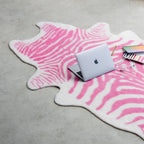 Tapis Style Peau De Zèbre - Rose - Xl