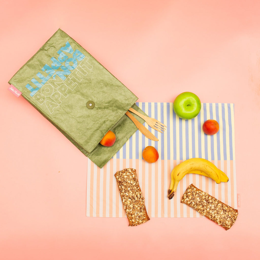 Sac À Déjeuner Isotherme En Tyvek Vert Bon Appétit
