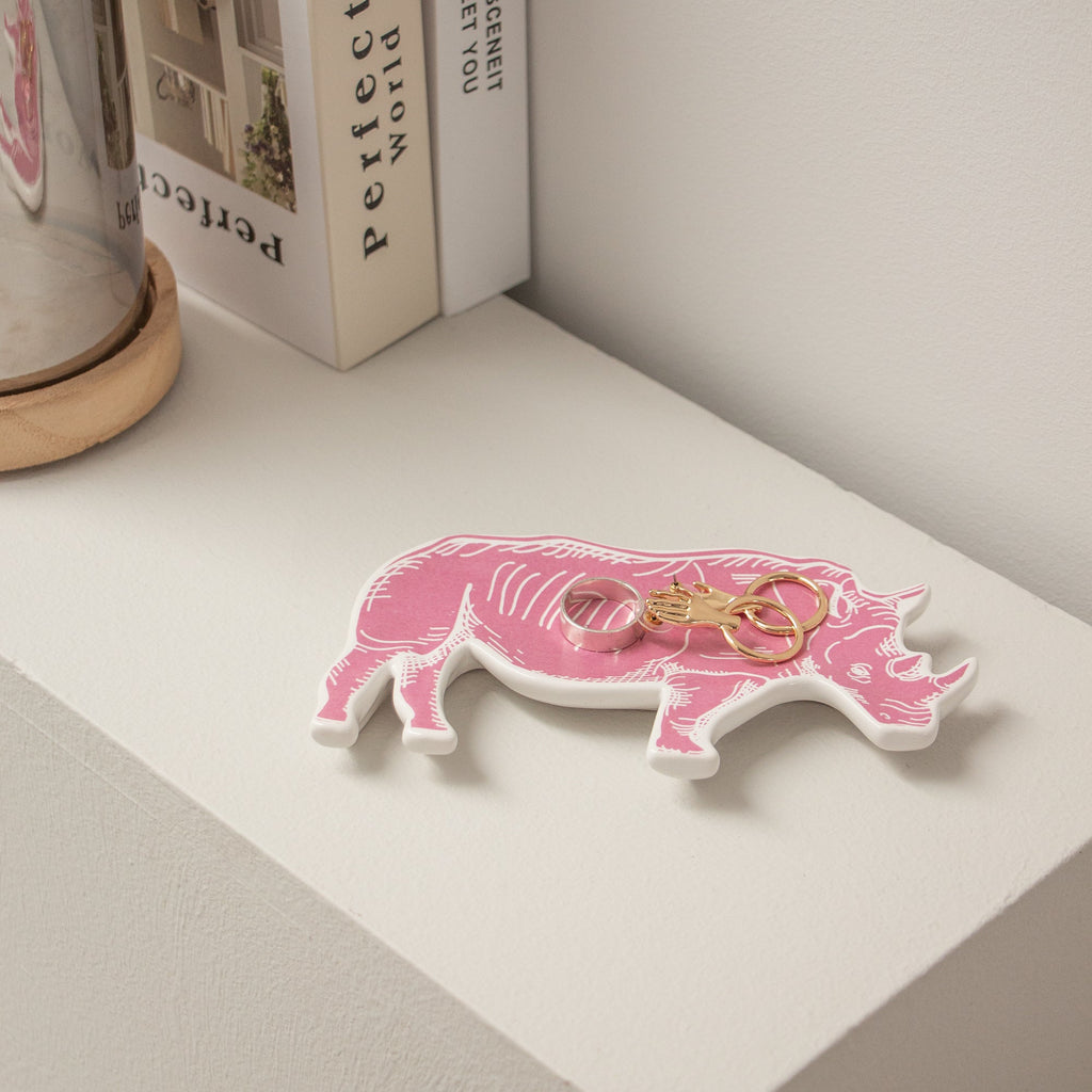 Boîte À Bijoux Rhinocéros Rose