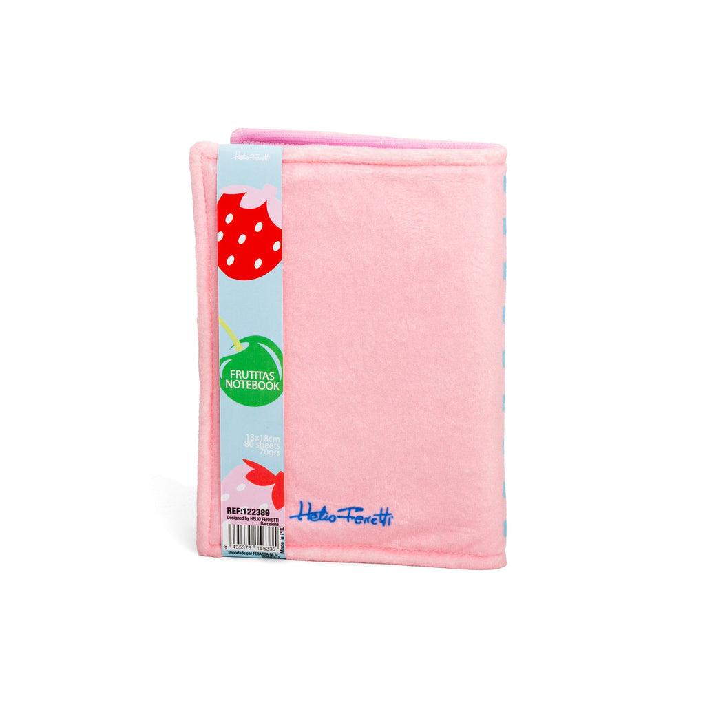 Carnet De Notes Cerise Tissé En Velboa Rose